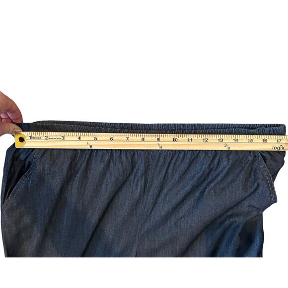 St. John Chambray Pull On Elastic Waist Soft Pants Size M QuietLux Comfortcore - Picture 5 of 9